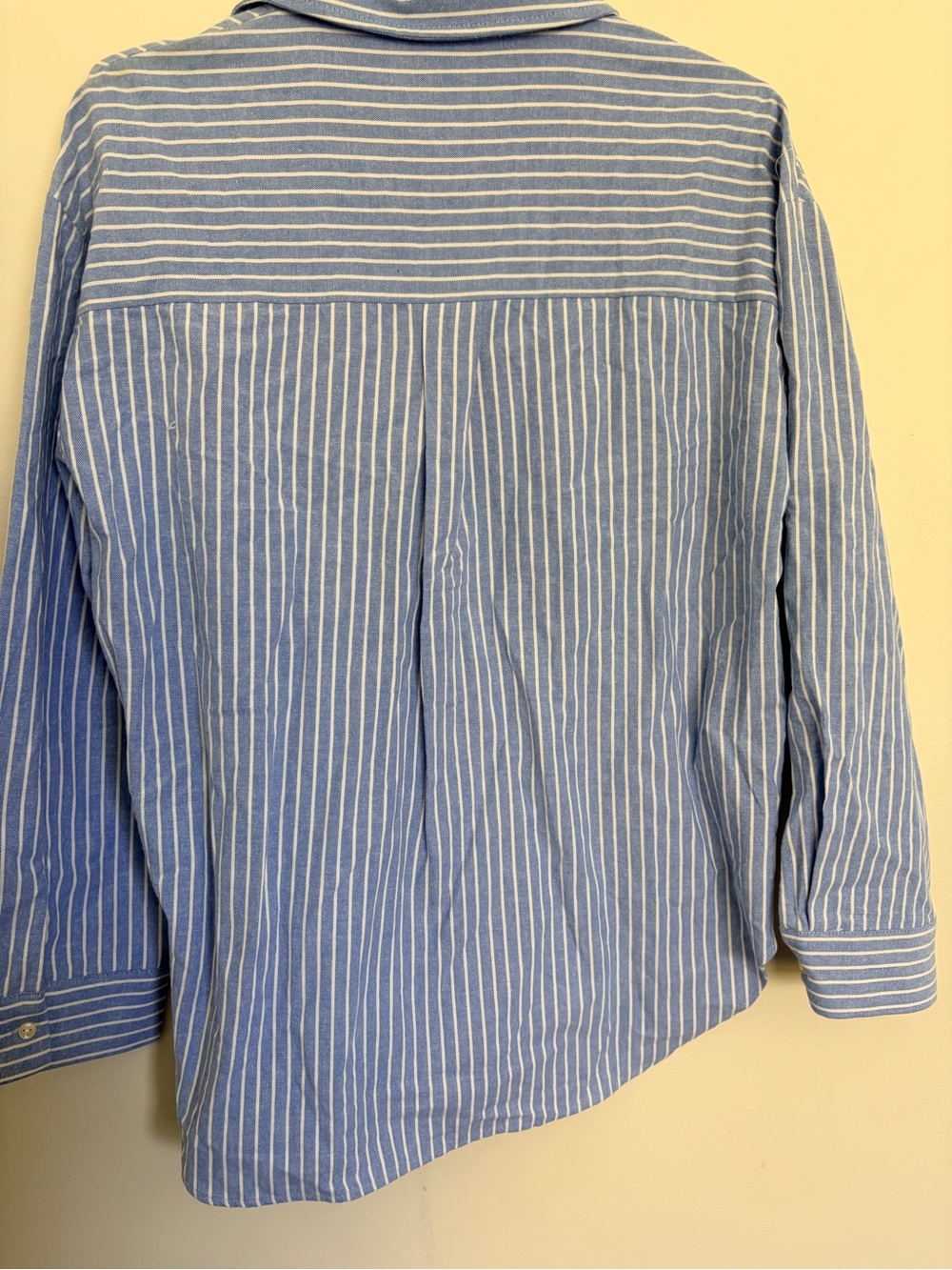 Primark Blue and White Vertical Stripe Button-Down Shirt - Picture 8 of 8